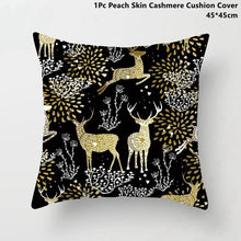 Load image into Gallery viewer, Gold Black Snowflake Merry Christmas Pillowcase Xmas Decor for Home Decor for Christmas