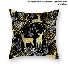 Load image into Gallery viewer, Gold Black Snowflake Merry Christmas Pillowcase Xmas Decor for Home Decor for Christmas