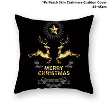 Load image into Gallery viewer, Gold Black Snowflake Merry Christmas Pillowcase Xmas Decor for Home Decor for Christmas