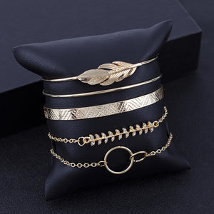 Royal Women Gold bracelet Set for Women Punk