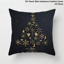 Load image into Gallery viewer, Gold Black Snowflake Merry Christmas Pillowcase Xmas Decor for Home Decor for Christmas
