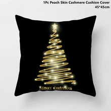 Load image into Gallery viewer, Gold Black Snowflake Merry Christmas Pillowcase Xmas Decor for Home Decor for Christmas
