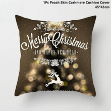 Load image into Gallery viewer, Gold Black Snowflake Merry Christmas Pillowcase Xmas Decor for Home Decor for Christmas
