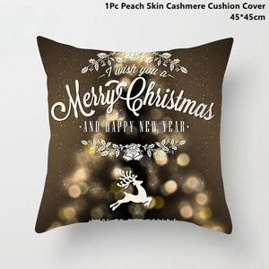 Gold Black Snowflake Merry Christmas Pillowcase Xmas Decor for Home Decor for Christmas