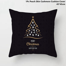 Load image into Gallery viewer, Gold Black Snowflake Merry Christmas Pillowcase Xmas Decor for Home Decor for Christmas
