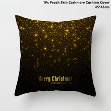 Load image into Gallery viewer, Gold Black Snowflake Merry Christmas Pillowcase Xmas Decor for Home Decor for Christmas
