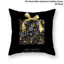 Load image into Gallery viewer, Gold Black Snowflake Merry Christmas Pillowcase Xmas Decor for Home Decor for Christmas
