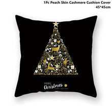 Load image into Gallery viewer, Gold Black Snowflake Merry Christmas Pillowcase Xmas Decor for Home Decor for Christmas
