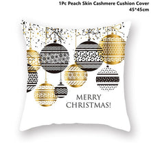 Load image into Gallery viewer, Gold Black Snowflake Merry Christmas Pillowcase Xmas Decor for Home Decor for Christmas
