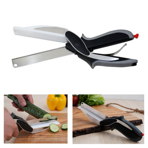 Stainless Steel Kitchen Scissors 2 in 1 Cutting Board