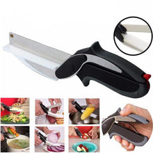 Load image into Gallery viewer, Stainless Steel Kitchen Scissors 2 in 1 Cutting Board
