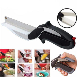 Stainless Steel Kitchen Scissors 2 in 1 Cutting Board