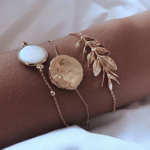 Royal Women Gold bracelet Set for Women Punk